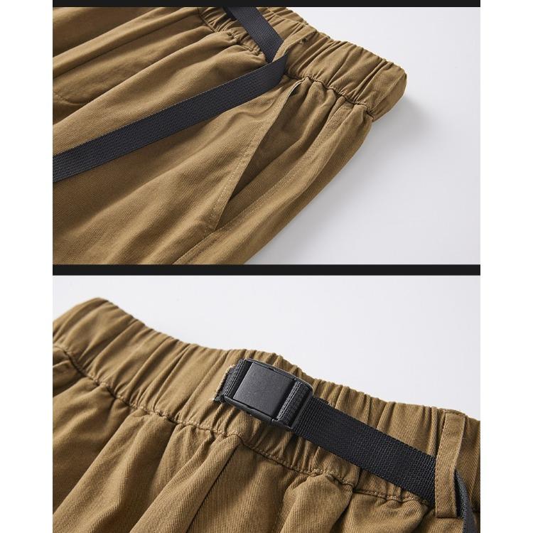 Cotton Cargo Pants Men High Street Loose Fit Jogger Trousers Casual Spring Autumn