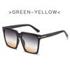 Square Sunglasses Women  Vintage Brand  Oversize T Women's Sun Glasses Black Gradient Female Glasses Men.s Oculos UV400