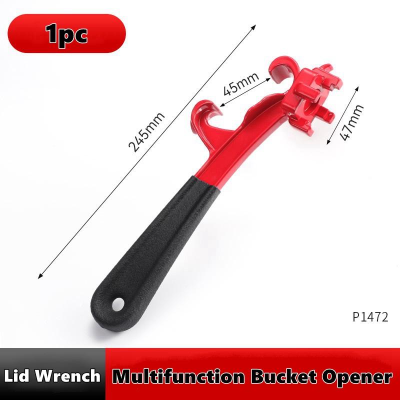 Multifunctional Paint Bucket Open Lid Wrench Bucket Opener Aluminum Alloy Labor Saving Bung Wrench Metal Barrel Lid Opener Tool