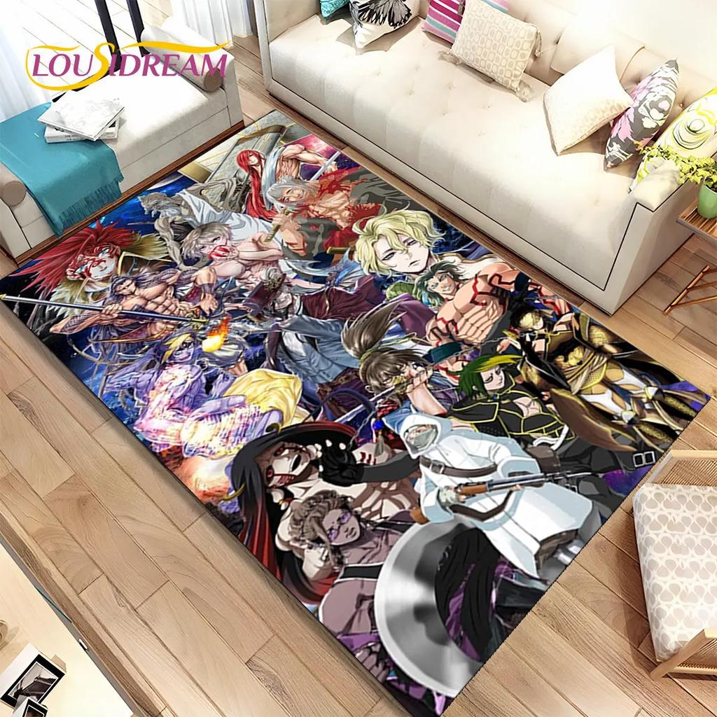 Anime,Record of Ragnarok,Cartoon Area Rug,Carpet Rug for Home Living Room Bedroom Sofa Doormat Decor,Kid Play Non-slip Floor Mat