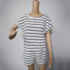 2024 Summer Women's Striped Casual Two-Piece Set - Fashionable and Versatile European and American Style.