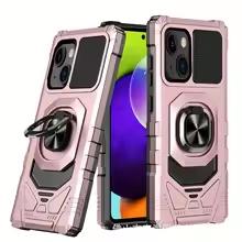 Armor Heavy Duty Case For Apple iPhone 11 12 13 14 15 16 17 Pro Max Magnetic Rotating Ring Holder Full Cover Phone Fundas Coque