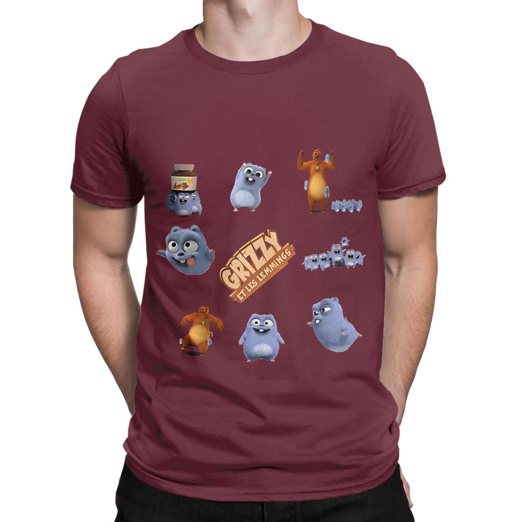 Happy Lemmings Tabodi And Grizzy Funny Graphic 100 Cotton Tshirt Grizzy And The Lemmings Tees Tops For Unisex
