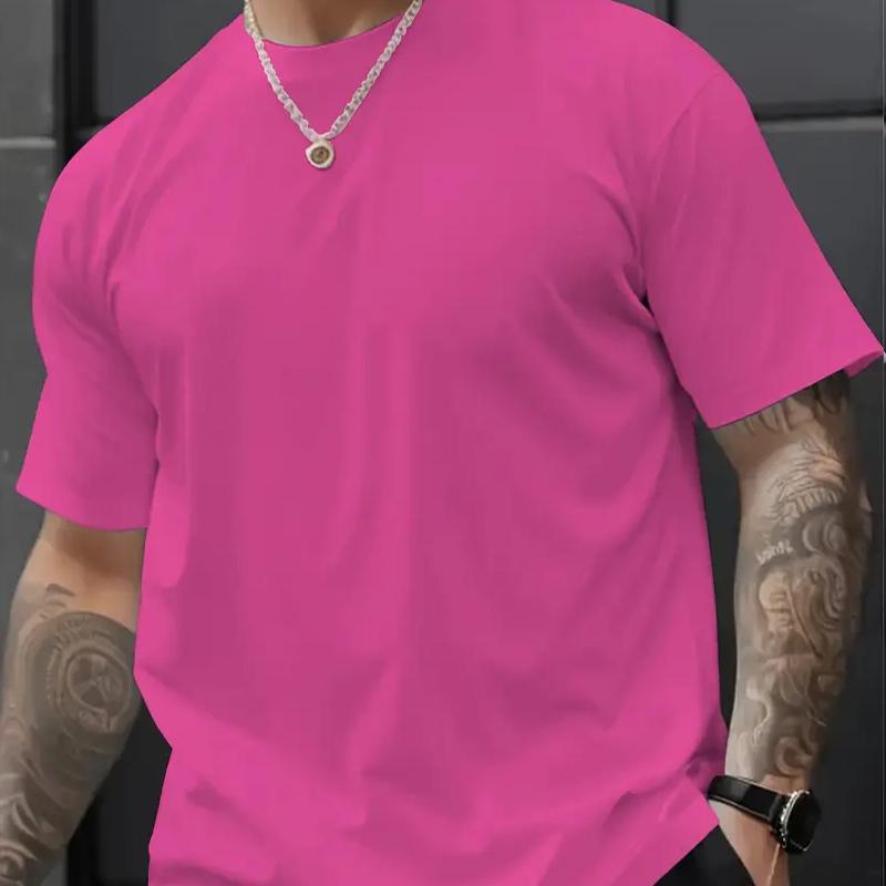 New Summer Men's Fashion T-shirt Personality Basic Versatility Printed Men's T-shirt Top