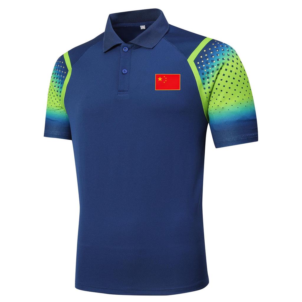 Children's Quick-Dry Chinese Team Polo Shirt: Customizable Wushu Table Tennis Training Top for Summer.