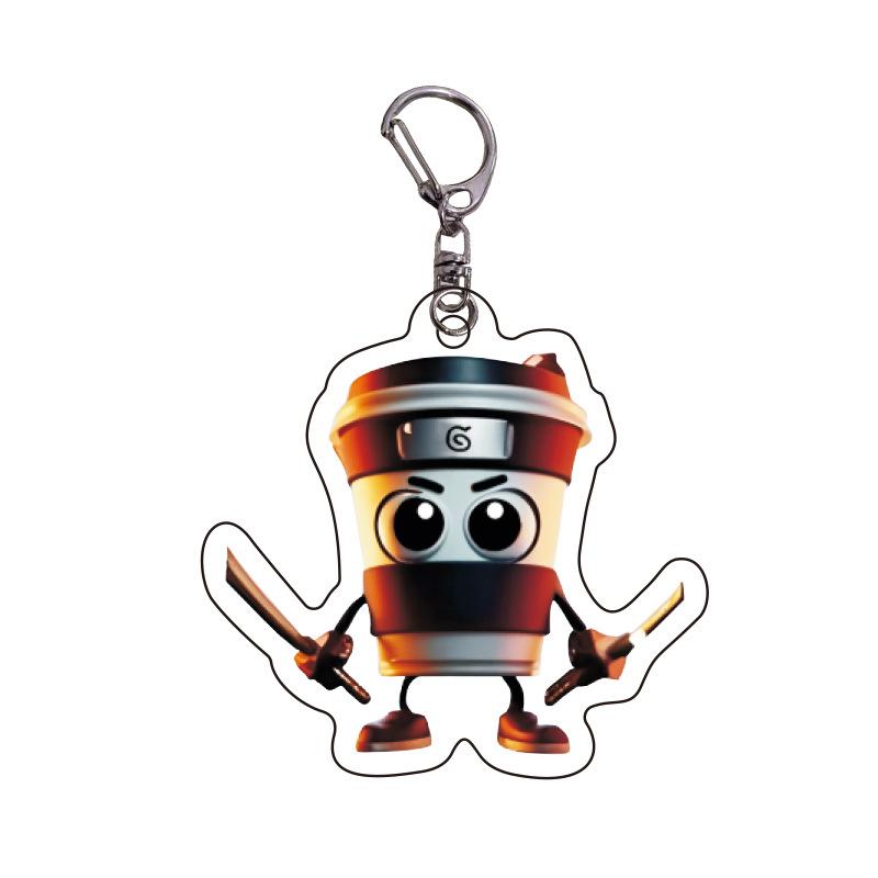 Playful Italian Brainrot Animals Keychains Acrylic Shark Keychain Meme Keyrings Fans Friends Gifts Phone Charms Backpack Pendants