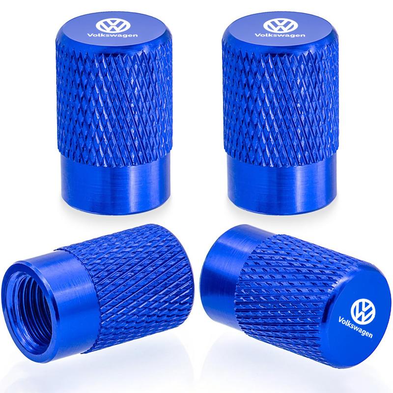 4PCS Aluminum Alloy Car Tire Valve Cap Dustproof Cover For Volkswagen VW Golf 7 MK5 Caddy Passat CC Polo MK6 Tiguan Arteon Jetta zo3