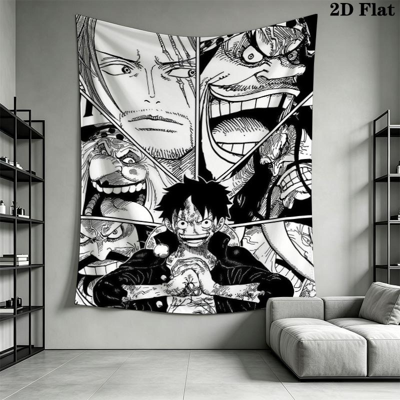 Monkey D Luffy Wall Tapestry Aesthetic Wall Hanging Printed Fabric Blanket Decorative Tapestries For Bedroom Living Room Home Decor