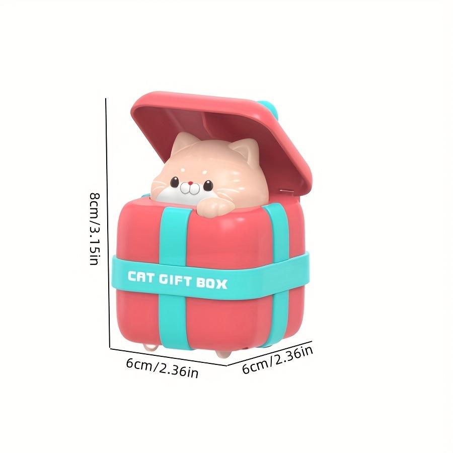 Press Cute Sliding Cartoon Inertia Toy Car Inertia Car Birthday Party Gift Cat Toy Car,Can Walk Without Batteries,Suitable As Halloween,Christmas Gift
