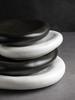 Creative Ceramic Steak Plate for Western Food Black and White Frosted Dinner Plate Home Breakfast Salad Dessert Dishes Tableware