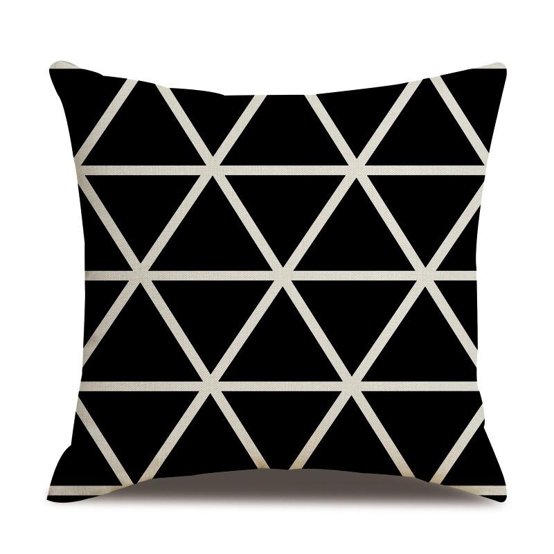 Leinen Kissenbezug Schwarz Geometrischer Pfeil Wellenförmiger Punkt Kissenbezug Zuhause Weiche Einrichtung Kissenbezug
