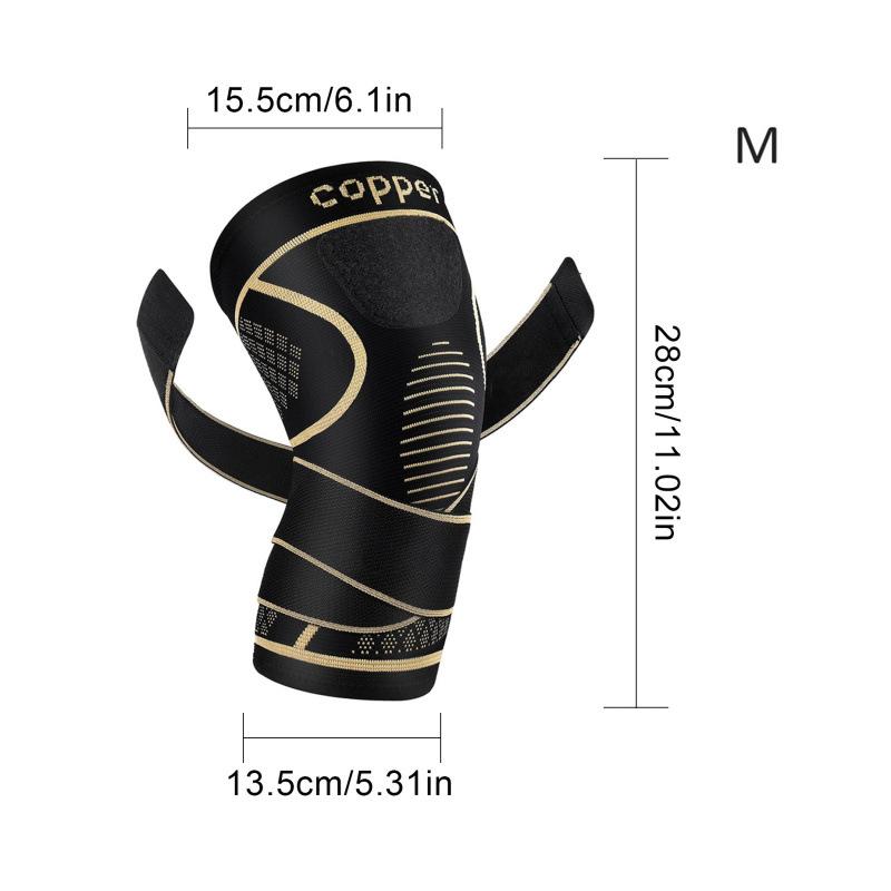 

Copper Ion Sports Knee Pads Ring shaped Pressurized Basketball Cushioning Protective Gear Cycling Mountaineering Breathable Knee Pads