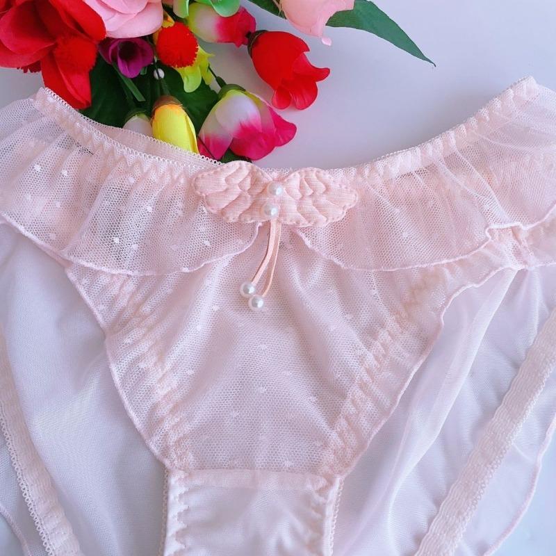 Mesh Transparent Sissy Lingerie Crossdress Underwear Japanese Women Panties For Men Sexy Side Open Briefs Gay Male Nightwear