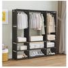 Thickened Floor-Standing Coat Rack with Multifunctional Storage and Dustproof Cover for Bedroom or Supermarket Use