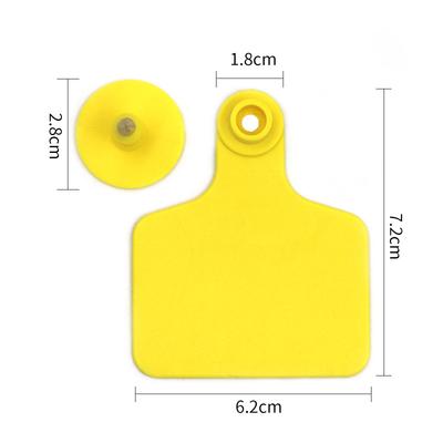 100Pcs Cow Cattle TPU Ear Tag Signs Without Words Ear Tags Typing Copper Head Earrings Farm Animal Identification Card