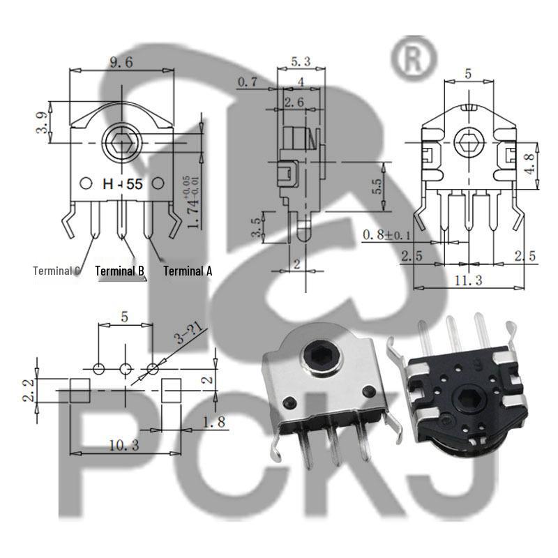 Mouse Wheel Encoder Repair Parts: 4/5/5.5/7/9/11/13MM Rolling Switch Potentiometer