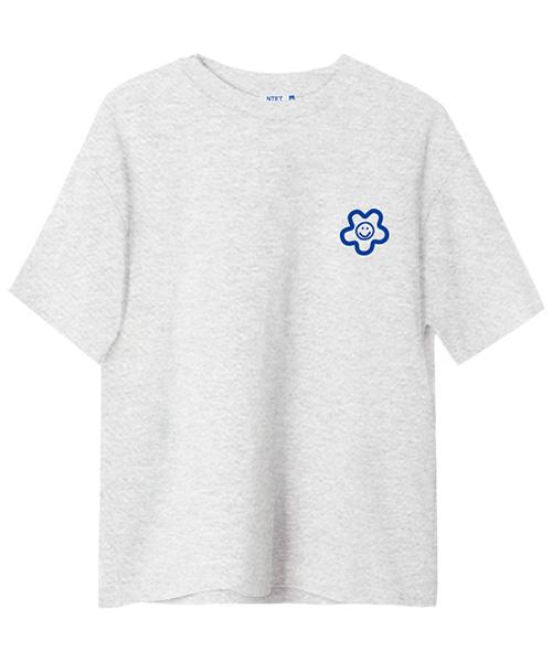 Entity Футболка с коротким рукавом Цветок Улыбки Белый меланж White Melange/M