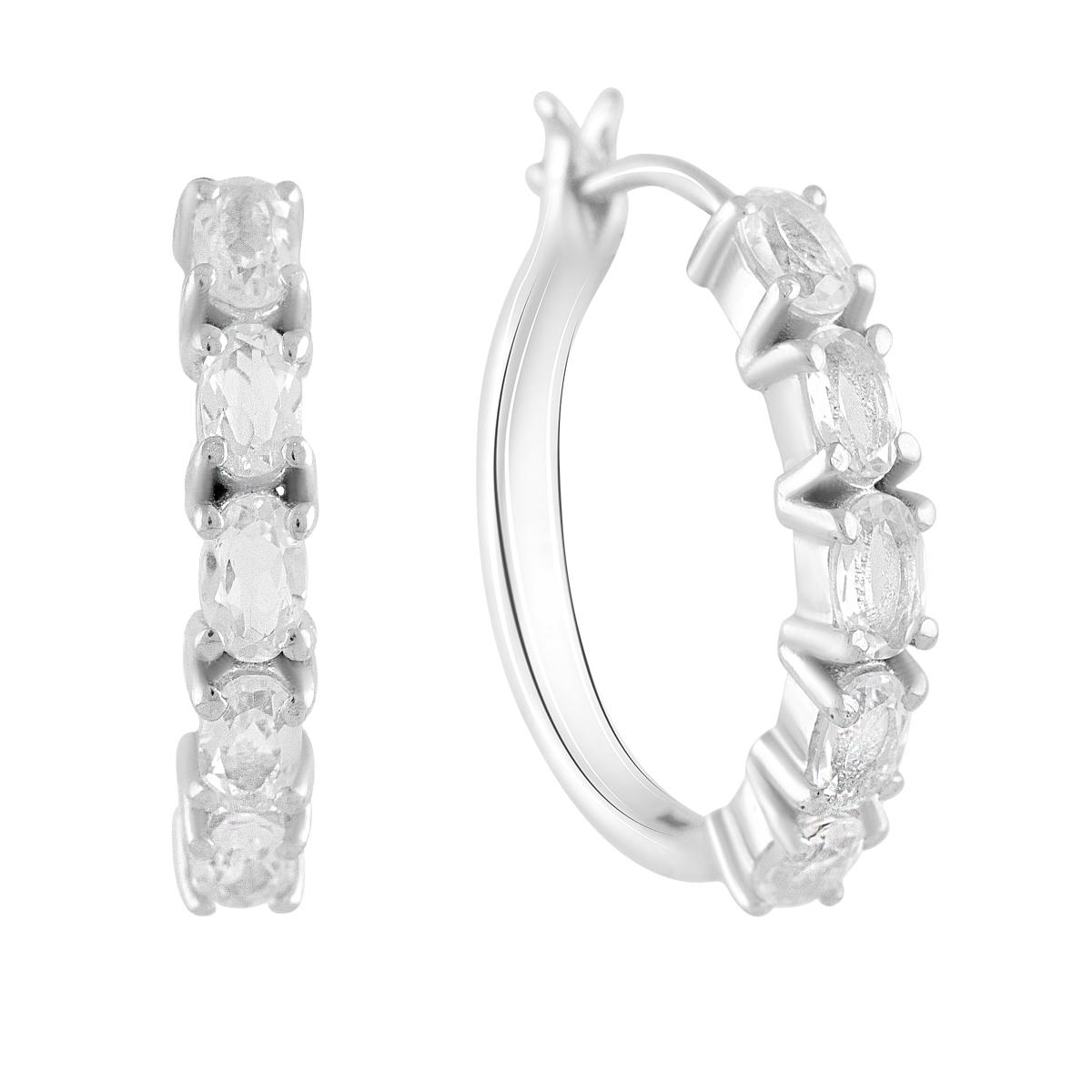 

Срібні сережки з фіанітами (2123231) білий