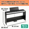Korg Digital Piano B2+ 88-Key Stand and 3-Pedal Set USB Type-C Compatible Black