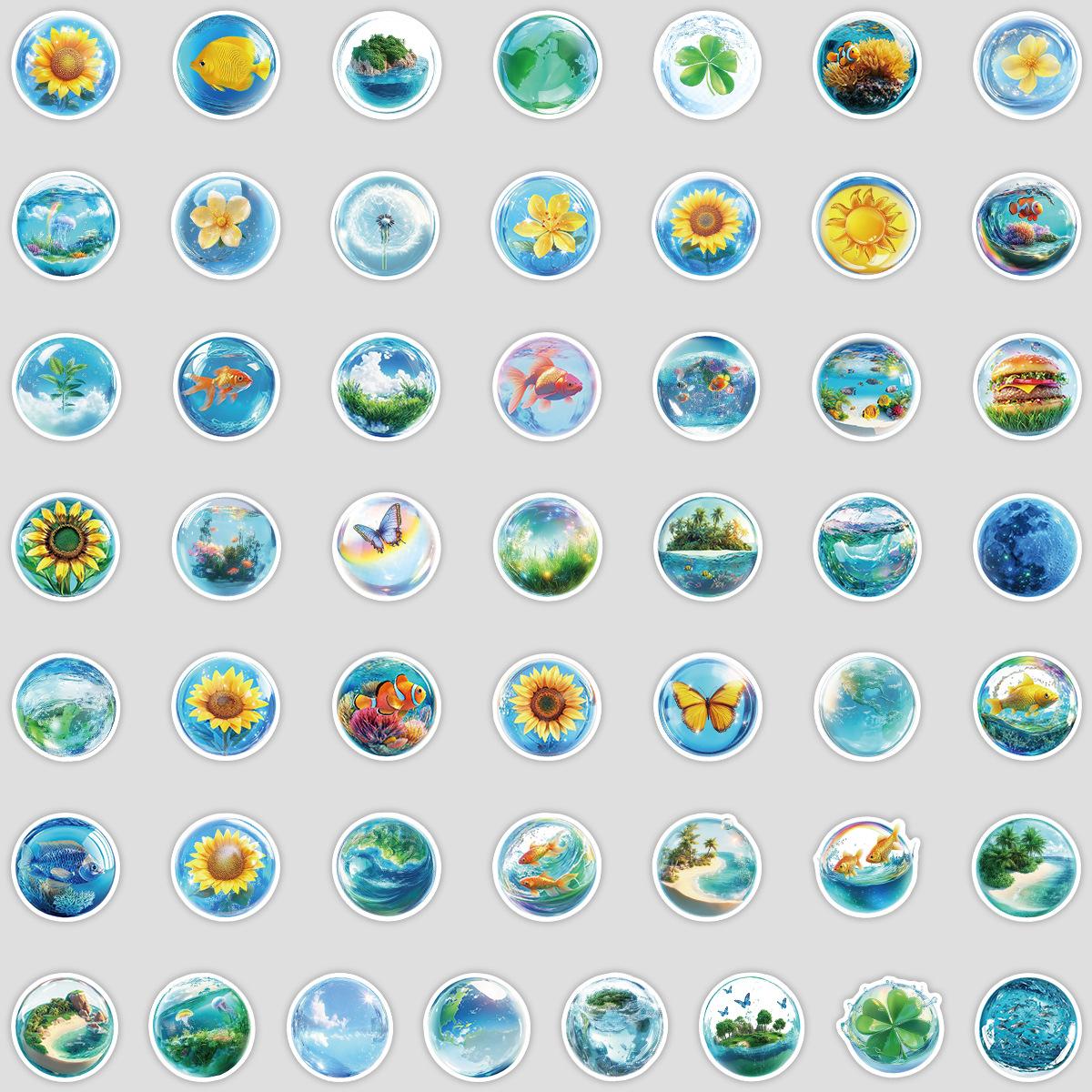 

50 Милых Стильных Круглых Граффити Наклеек Креативные Канцелярские Наклейки Водонепроницаемые Декоративные Наклейки для Водного Стакана, Компьютера