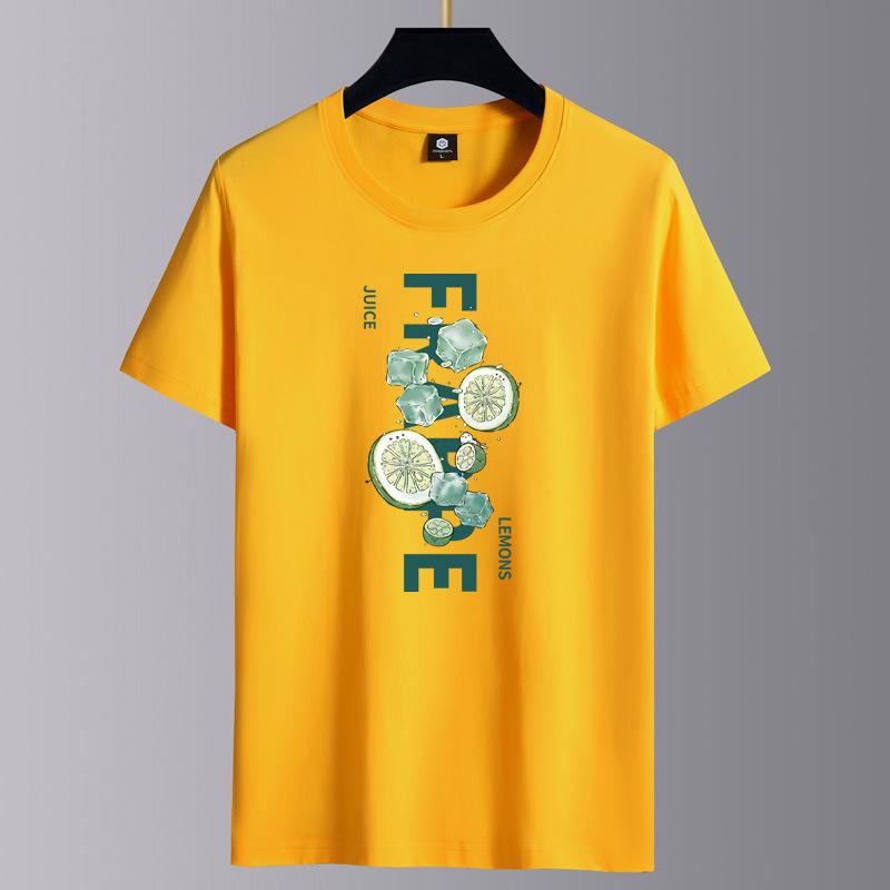 

Мужская хлопковая летняя футболка с коротким рукавом - свободный модный топ 5XL