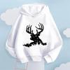 Christmas Reindeer Pattern Children's Sweatshirt Autumn and Winter New Youth Style Casual Hooded Sweatshirt