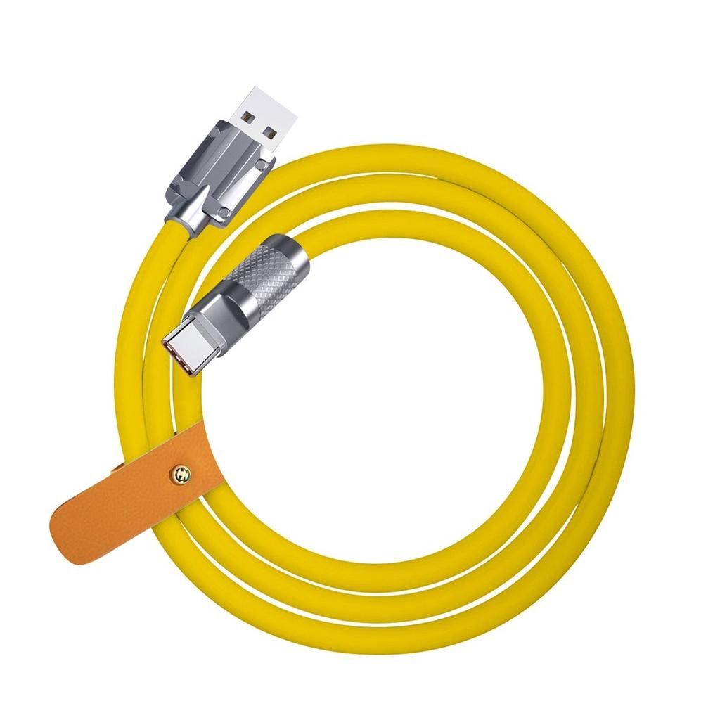 120W Super Fast Charging Cable Metal Zinc-Alloy Silicone Micro USB Type-C Charger Data Cable