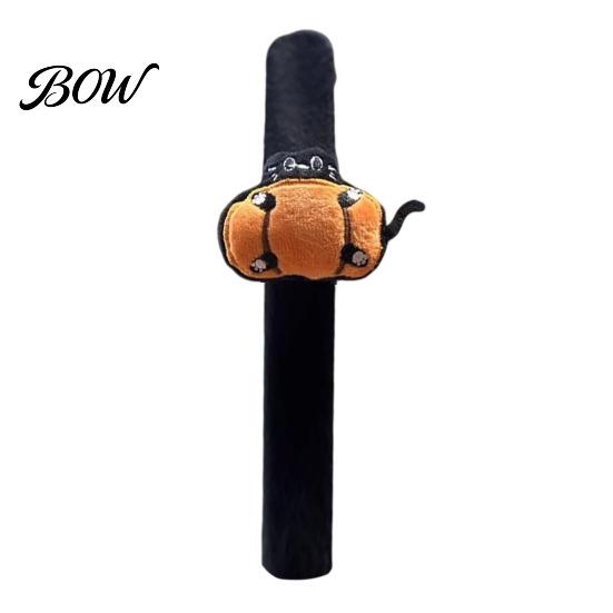 Memory Steel Wrist Rings for Toddlers Halloween Stuffed Slap Bracelet, Plush Pumpkin Ghost Bat Skull Cat Bulk Gifts Classroom Activities Cute