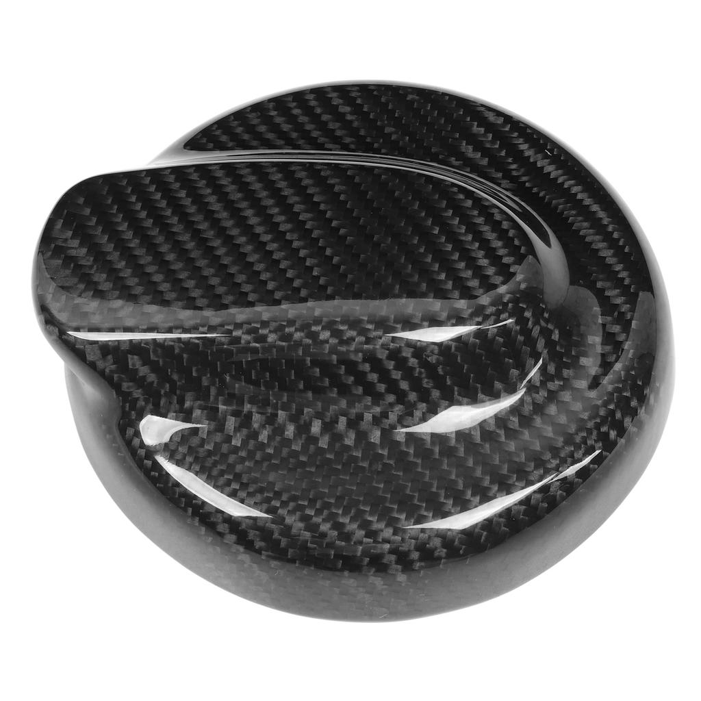 Rear Carbon Fiber Car Gas Fuel Tank Cap Cover Lightweight Replacement for R55 Clubman Models 2009‑2014