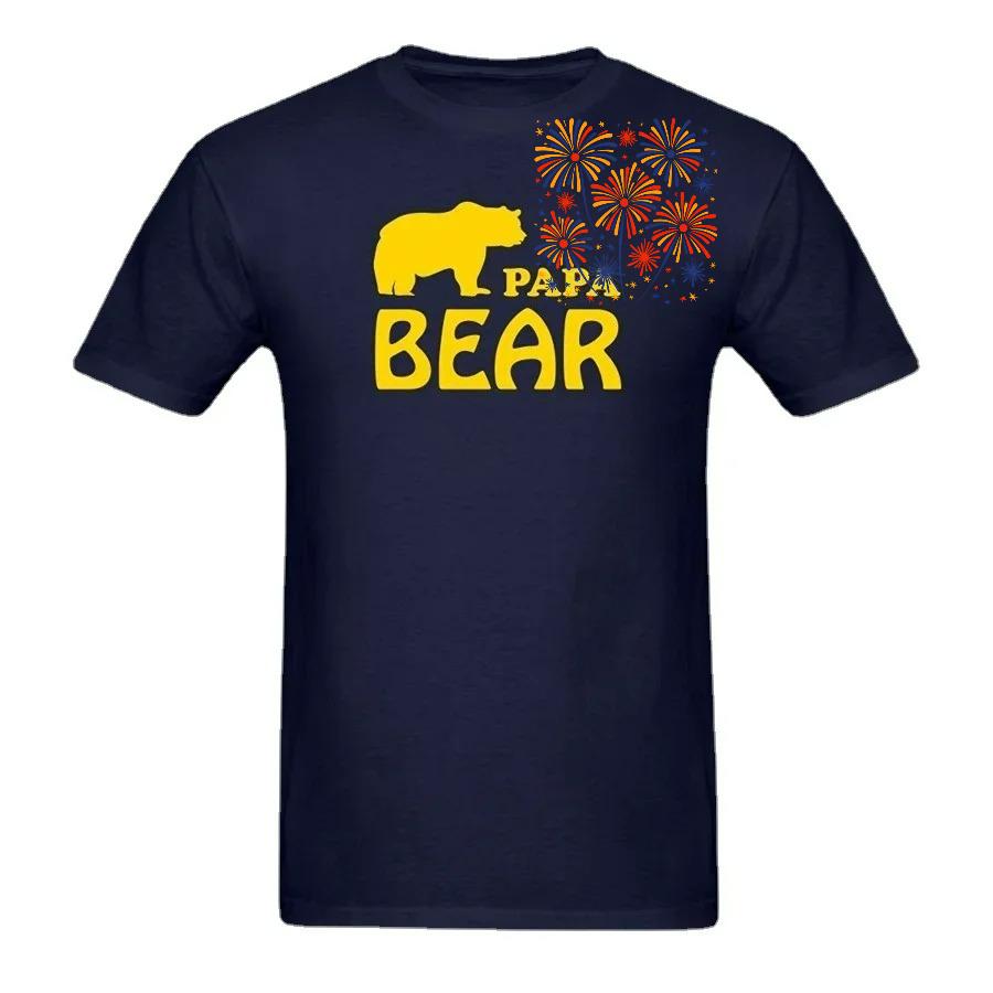 Papa Bear TShirt 100 Cotton ONeck Short Sleeve Summer Casual Mens Tshirt Streetwear