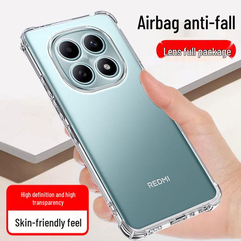 Compatible Redmi Note Phone Case Airbag Transparent (Note 15/14/13/12/11/10/9/8/7/6/Pro/+)