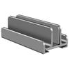 Vertical Laptop Stand 3 Slots Orderly Storage Width Adjustment Laptop Organizer for Homes Office Grey