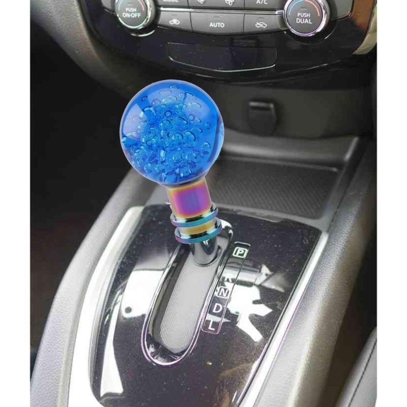 Universal Crystal Acrylic Gear Shifter Knob With 3 Adapters Ergonomic Design For Manual Automatic Transmission Vehicles