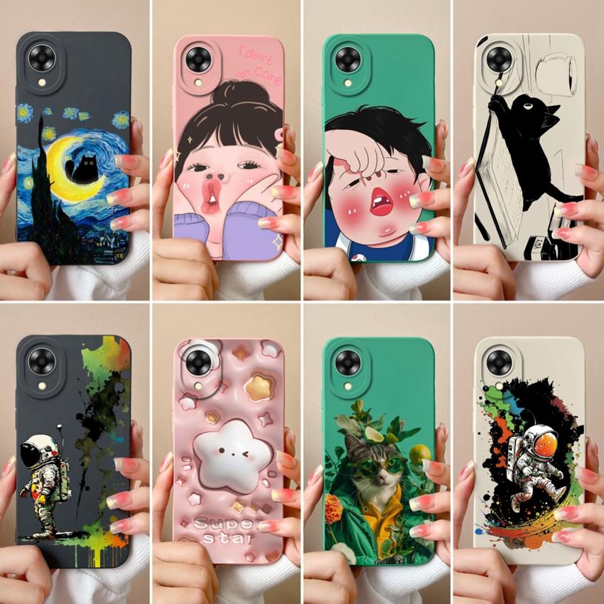 For Oppo A17k A16k A17 A16 A15 A12 A31 A33 A35 A36 A37 A52 A53s A54 A55 Phone Case Playful Boy Girl Pattern Fashion Shell For Oppo Silicone Back Cover