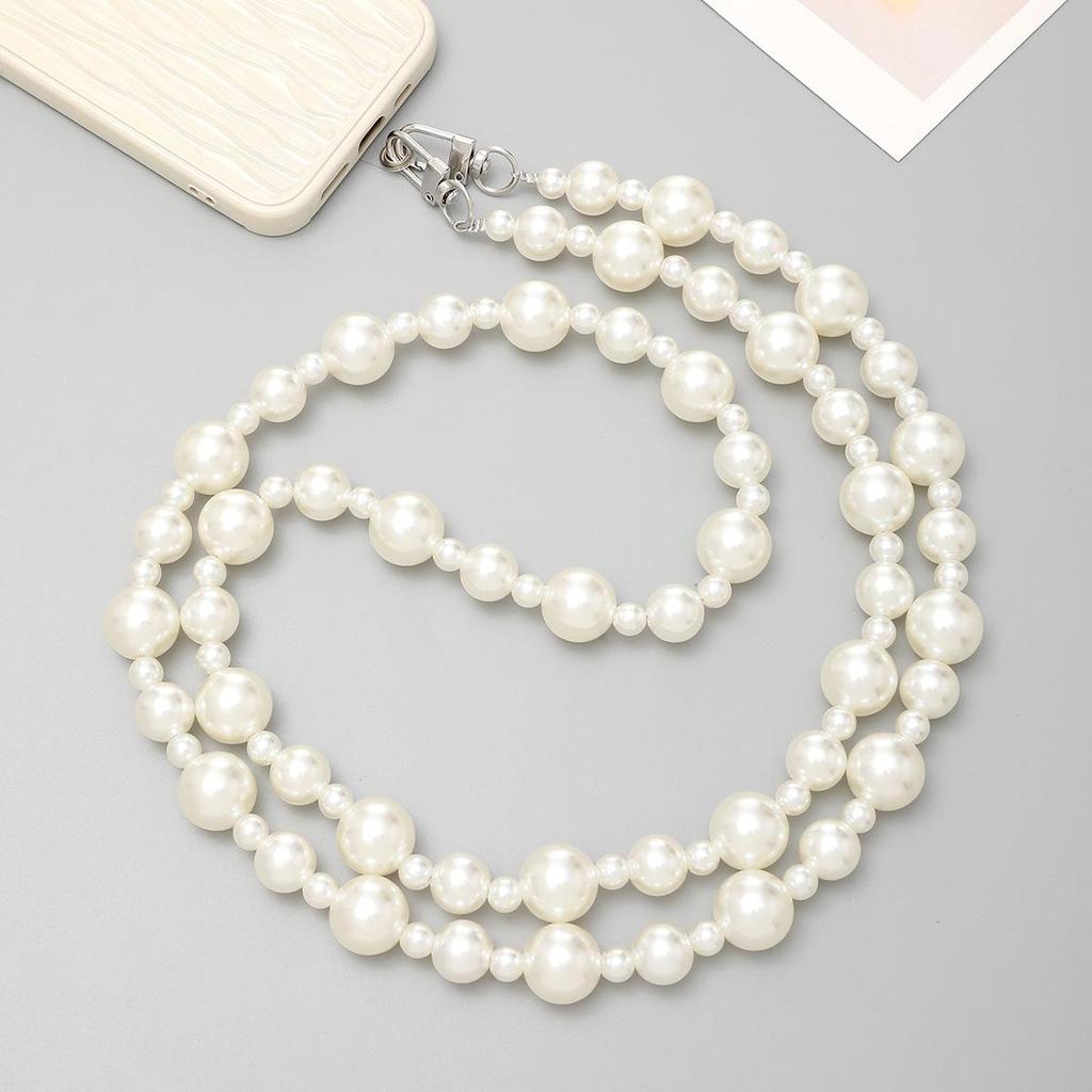 Pearl Mobile Phone Chain Necklace - Crossbody Lanyard for Women