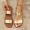 Fashion New women's flip-flops in size 2025 summer casual wear with a single strap and flat bottom