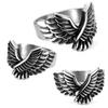 New, Street Personality Retro Flying Eagle Men'S Ring, Stainless Steel Wing Feather Ring