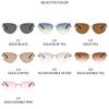 Women's sunglasses, men's and women's fashion polygonal frameless sunglasses