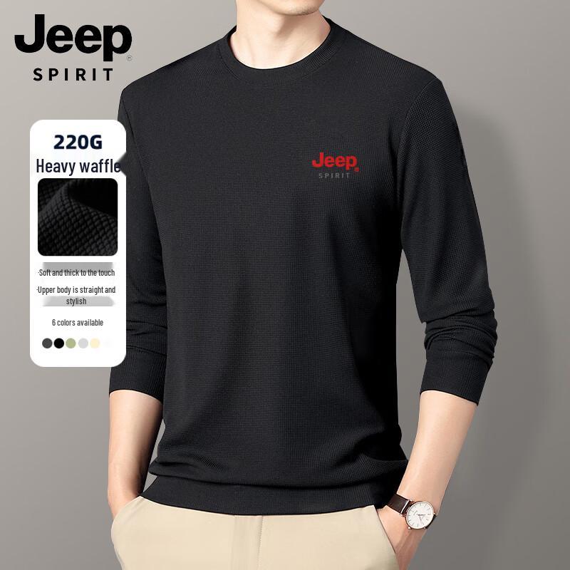 JEEP SPIRIT Men s Waffle Knit Long Sleeve T-Shirt L
