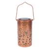 Outdoor Solar Lantern Metal Hollow Hanging Solar Light Hummingbird Floral Patterns Colorful Glow Rainproof Garden