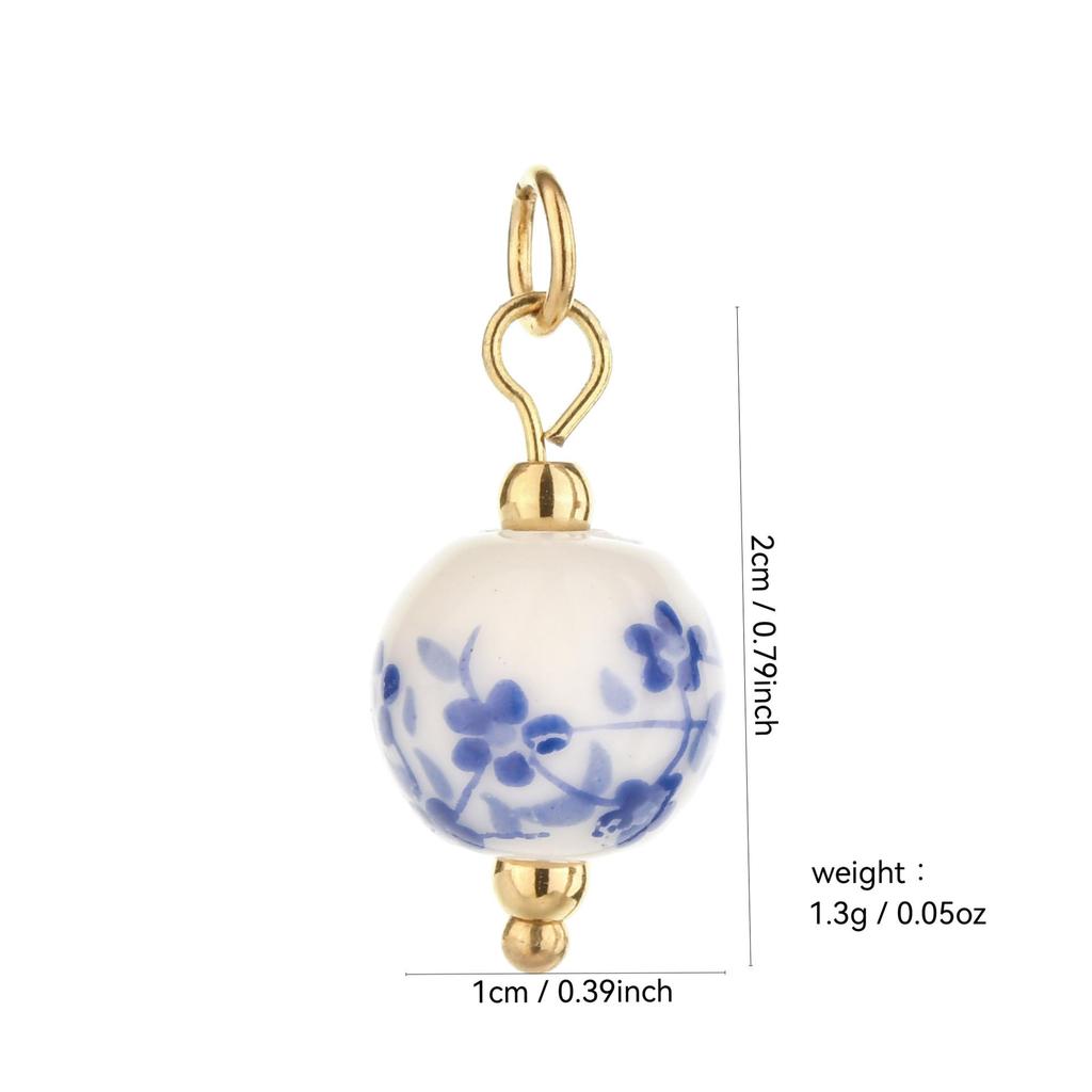 Multi-Stone Ceramic Faux Pearl Cat's Eye Beaded DIY Earrings Pendant