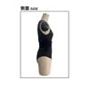 Women Black Sleeveless Oblique Shoulder Metal Buckle Slim Waist Fitted Bodysuit