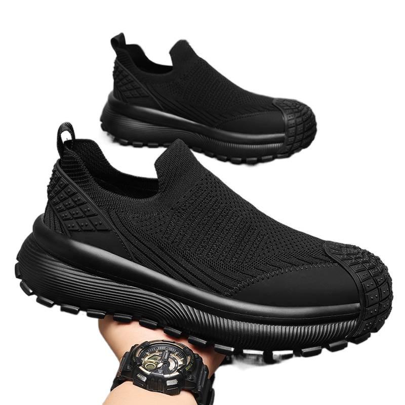 Sommer atmungsaktive Fliegenweb-Netz-Schuhe Outdoor-Freizeit-Sport schwarze weiche Sohle trendige Schuhe