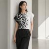 LA VITA JUNKO Square Color Print Round Neck Tee Ltsts34p