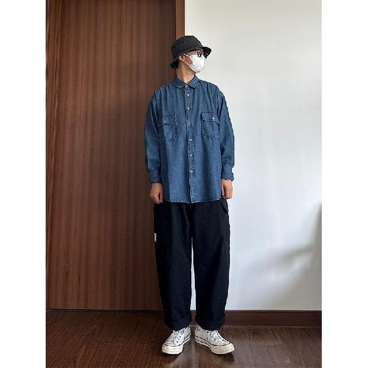 Wiosna i Jesień 2024 Przystojny Płaszcz PU Męski Ins Marka High Street Fashion Styl Hongkoński Japoński Styl Harajuku Styl Koreański Modna Luźna Kurtka