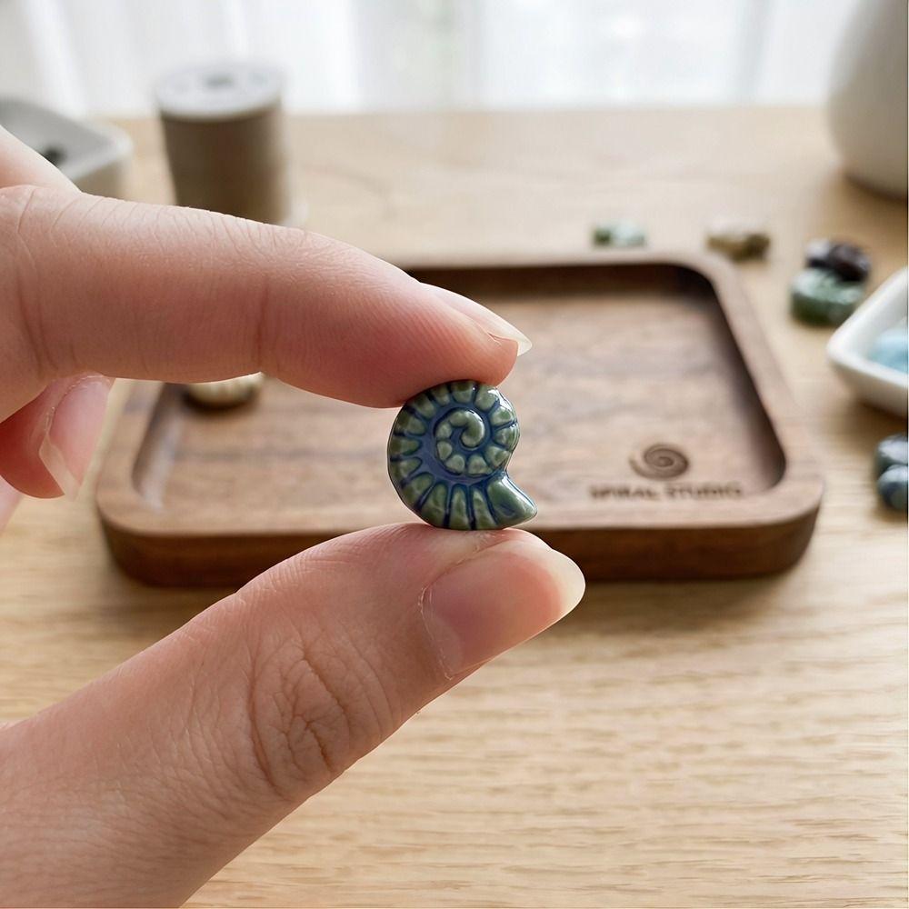Glazed Snail Ceramic Beads Retro DIY Jewelry Making Pendant Conch Spacer Porcelain Beads Craft