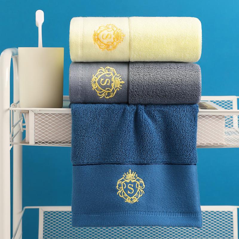 Pure cotton towel household soft non-fading absorbent towel student face towel adult thickened towel