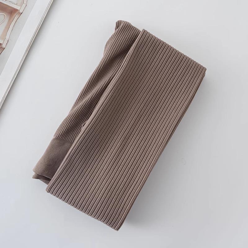 Grey See-through Cable Knit Leggings for Women - Spring & Autumn Thin Style Pantyhose That Stay Up