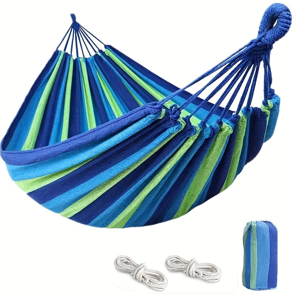 1 Stück Outdoor Camping Verdickte Leinwand Doppelt Belastbare Hängematte Tragbar Anti-Überschlag