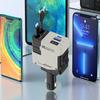 4 In 1 Retractable Car Charger Fast Car Phone Charger Fast Charging Adapter Type-C Car Charger Adapter for IPhone/Samsung/Huawei